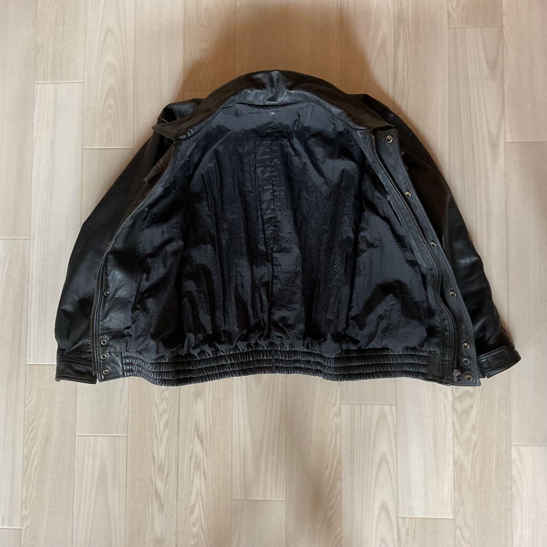 ウラン　クシタニ　レザージャケット　ライダース　牛革　黒　匿名配送