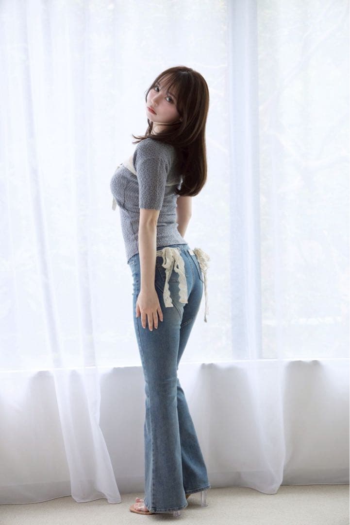 andmary Lacey ribbon heart hip denim　Ꮇ