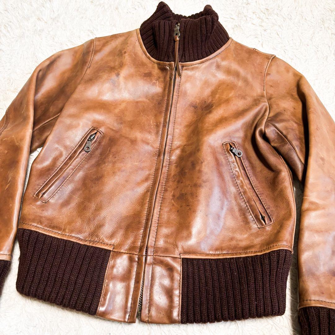 DEGNER デグナー 革ジャン バイカージャケット M ブラウン 本革