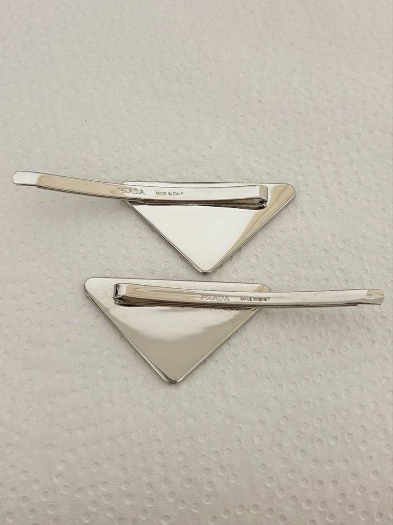 正規品 PRADA プラダ メタル ヘアピン