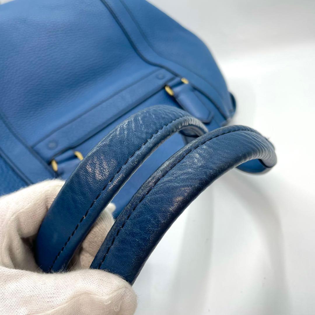 希少色！　コーチ　ビジネスバッグ　メンズ　トートバッグ　大容量　ブルー