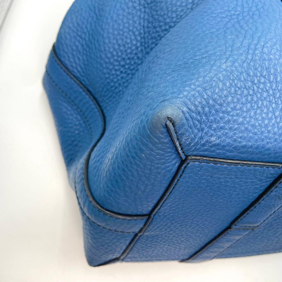 希少色！　コーチ　ビジネスバッグ　メンズ　トートバッグ　大容量　ブルー