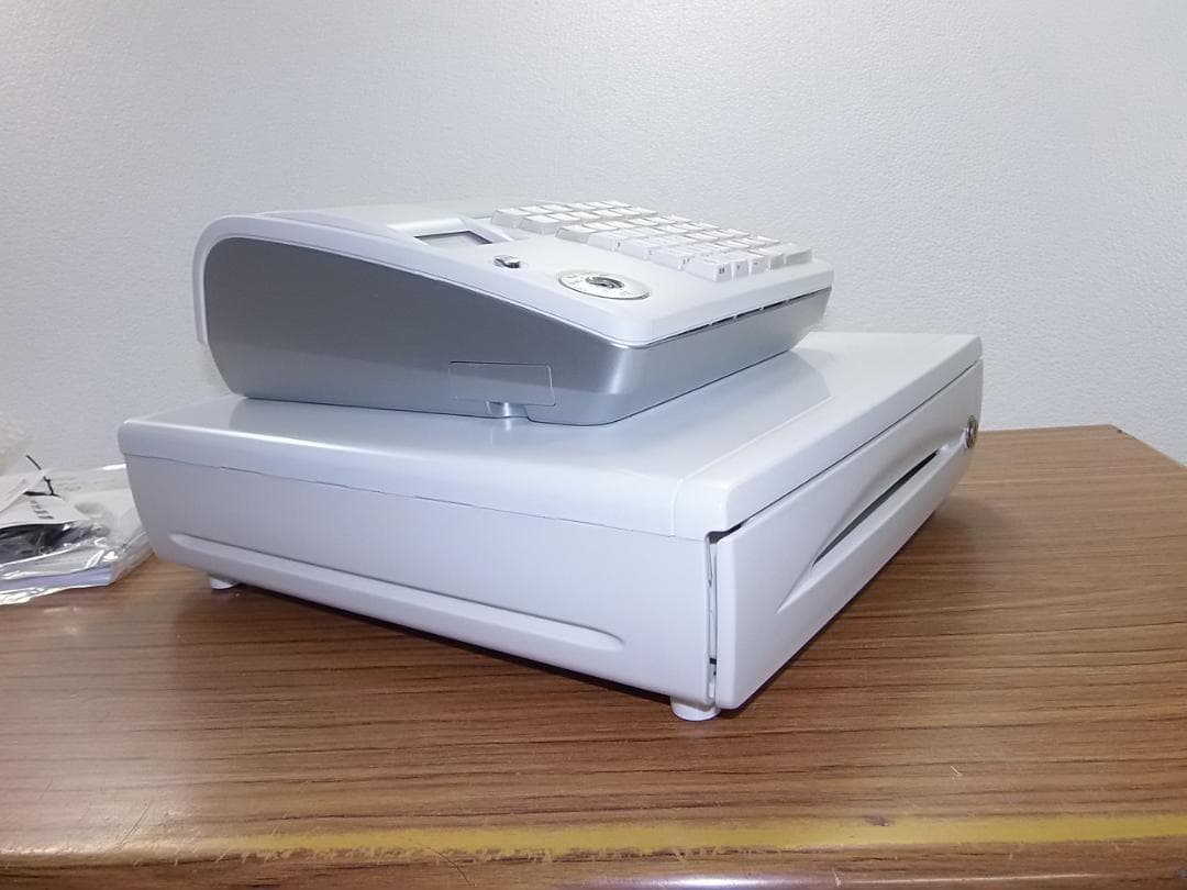 ほぼ新品ケーブル付120領収書設定無料カシオTE-400インボイスレジスター