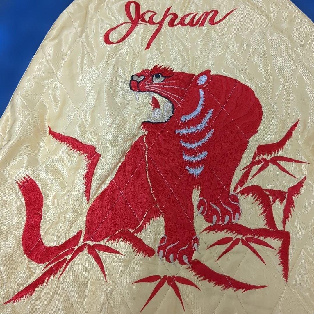 美品 テーラー東洋　別珍 スカジャン 　蛇髑髏　龍　虎　スーベニアジャケット　L