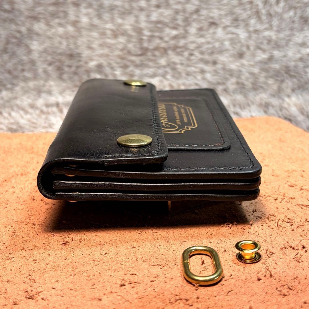 ミドルトラッカーウォレット3層.スムース革