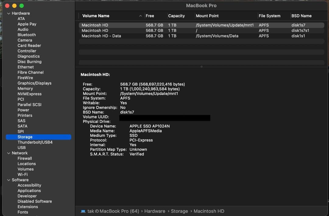 MacBook Pro 16インチ (2019) 8コア 16GB /1TB