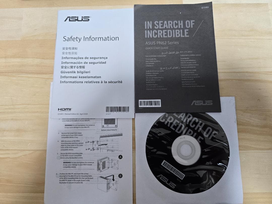 ミニPC ASUS PN62 miniPC