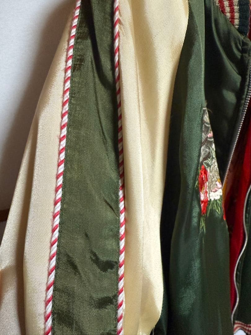 cropped heads スカジャン　芸者　虎　リバーシブル　Lサイズ