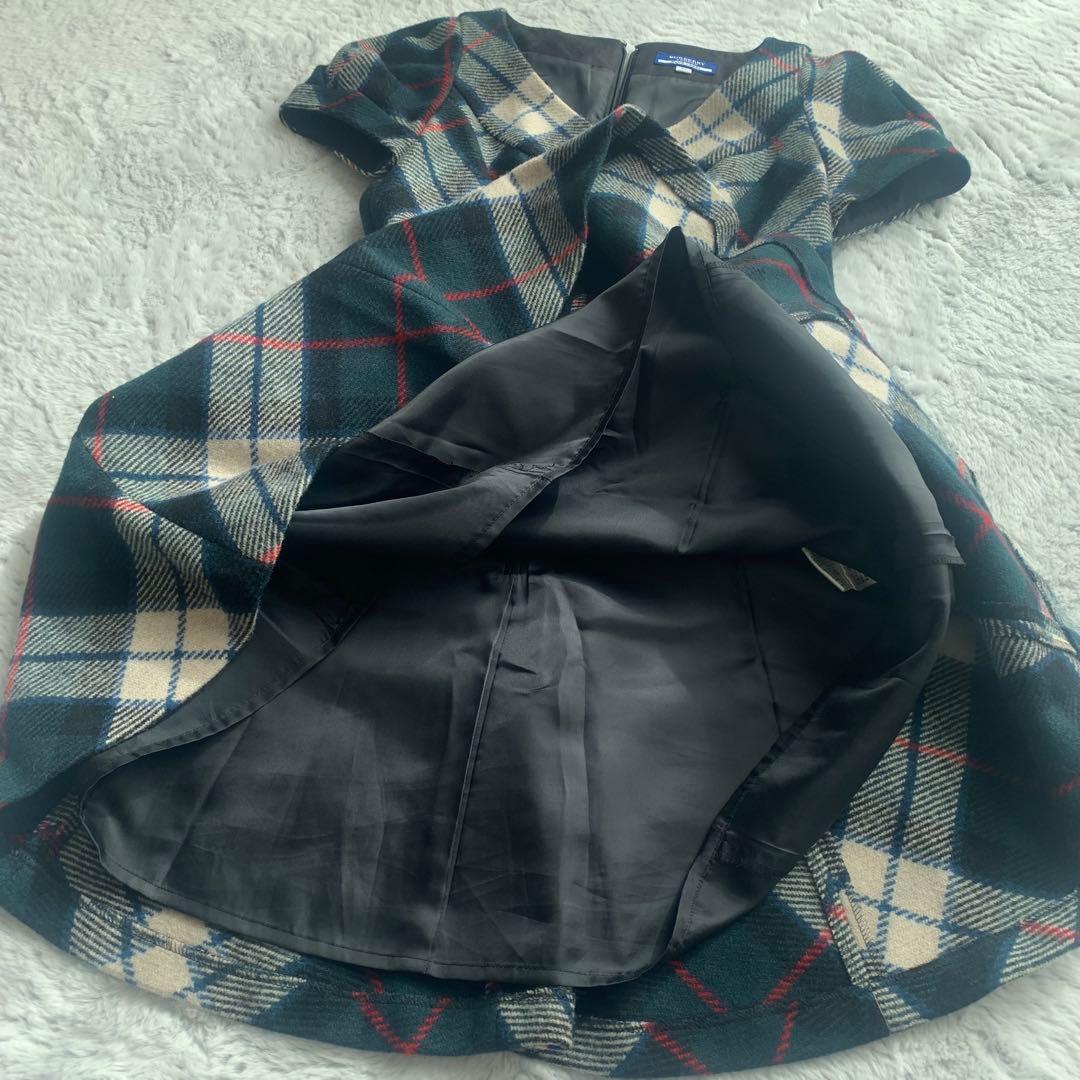 バーバリーブルーレーベル ノバチェックワンピース 西野カナ着用色違い　グリーン