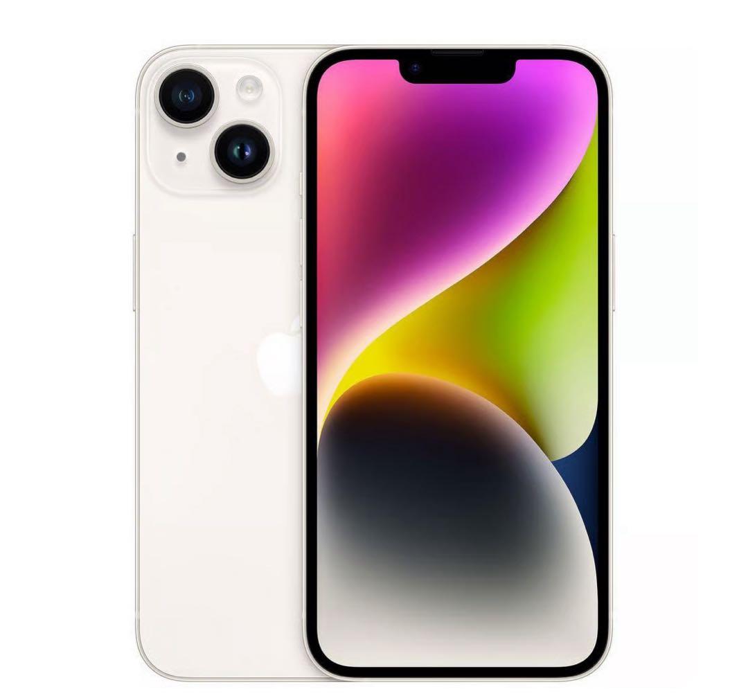 iPhone 14 128GB スターライトSimフリーバッテリー90％以上