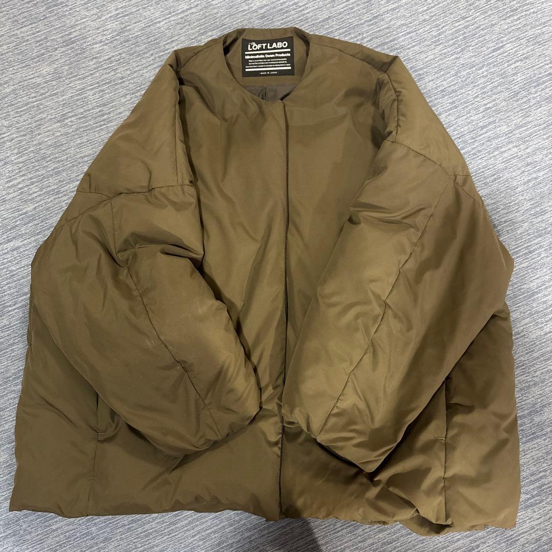 The Loft labo ノーカラーオーバーダウンジャケット