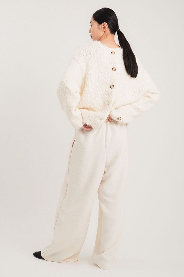 スタニングルアー 新品紙タグ付き⭐️スラブフェザーカーディガンウールコートアウター