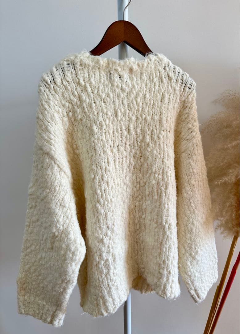 スタニングルアー 新品紙タグ付き⭐️スラブフェザーカーディガンウールコートアウター