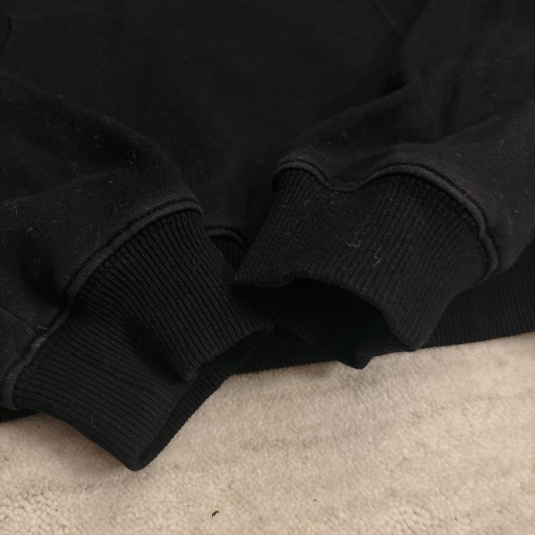 希少 BLVCK PARIS ロゴ刺繍 パーカー ブラックパリ 黒 S