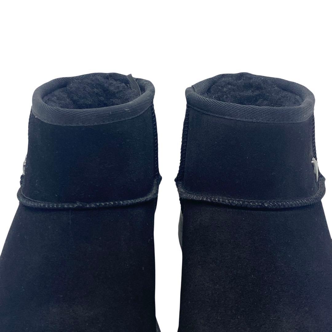 【極美品】 スケッチャーズ　24cm スリップインズ ムートンブーツ ブラック