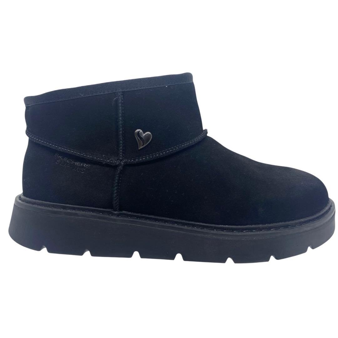 【極美品】 スケッチャーズ　24cm スリップインズ ムートンブーツ ブラック