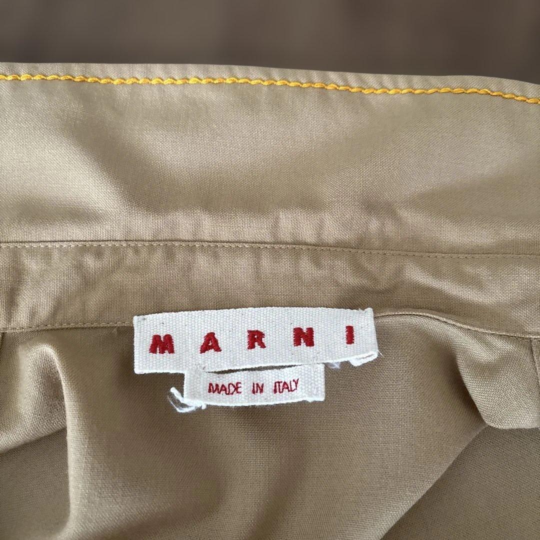 ジェイ　Marni ベージュ トロピカルウールシャツ