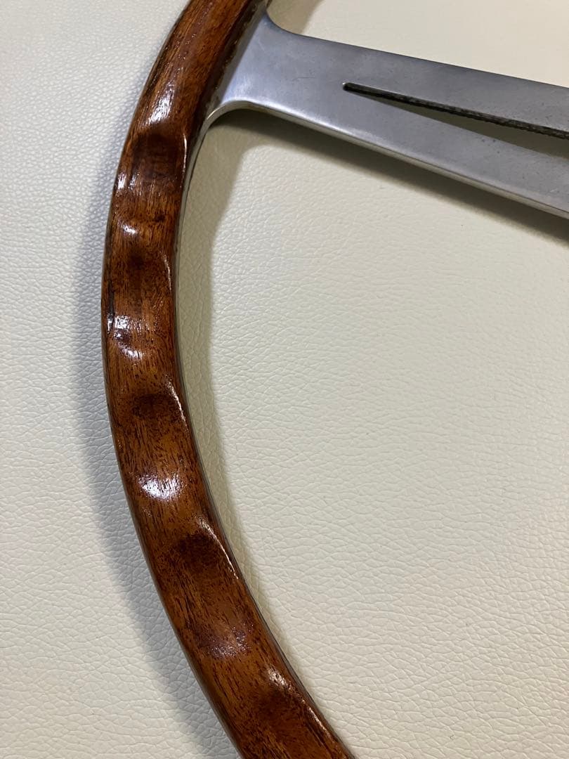 レスレストン　ウッド アルミ ステアリング 3本スポーク