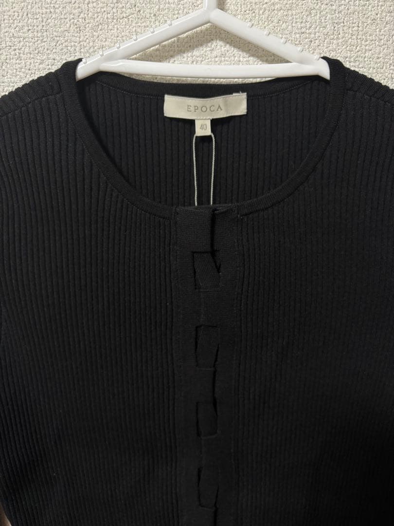 【新品】エポカ レースアップニット プルオーバー ブラック