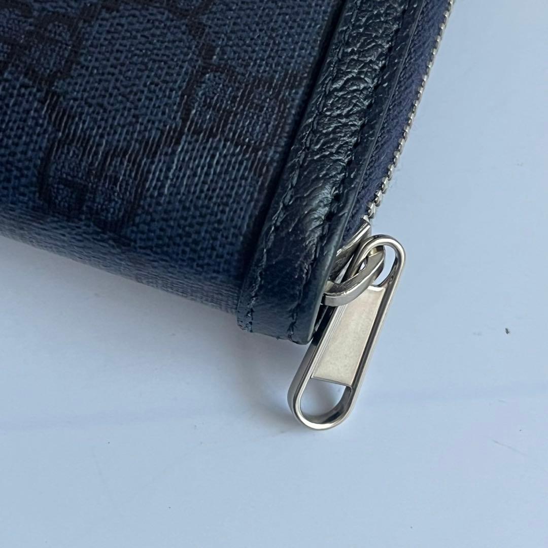 未使用級✨　GUCCI グッチ　長財布　財布　ggマーモント　ネイビー　黒