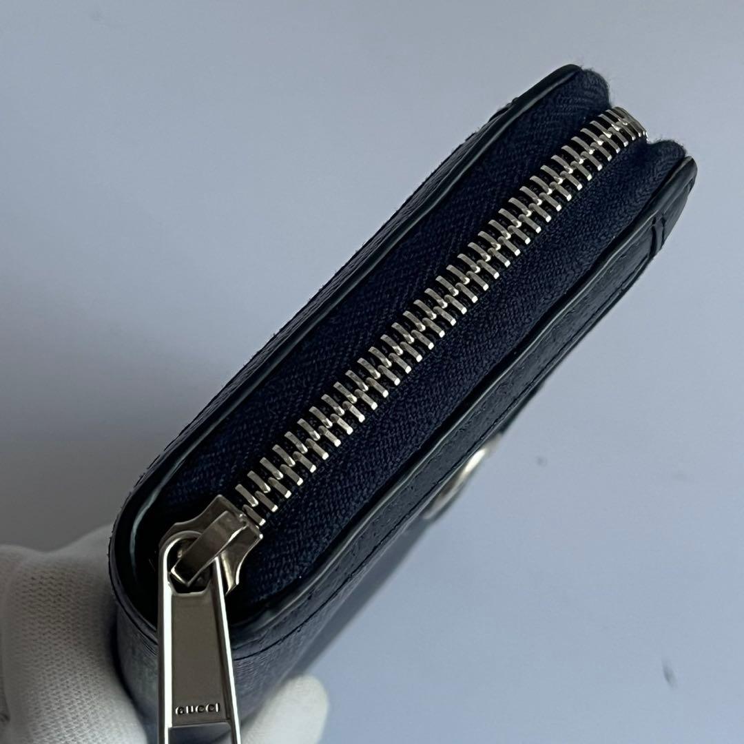 未使用級✨　GUCCI グッチ　長財布　財布　ggマーモント　ネイビー　黒