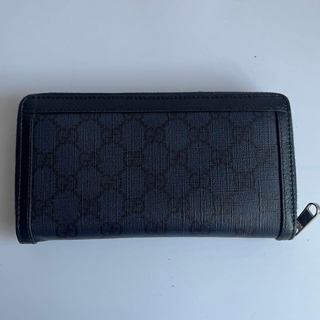 未使用級✨　GUCCI グッチ　長財布　財布　ggマーモント　ネイビー　黒