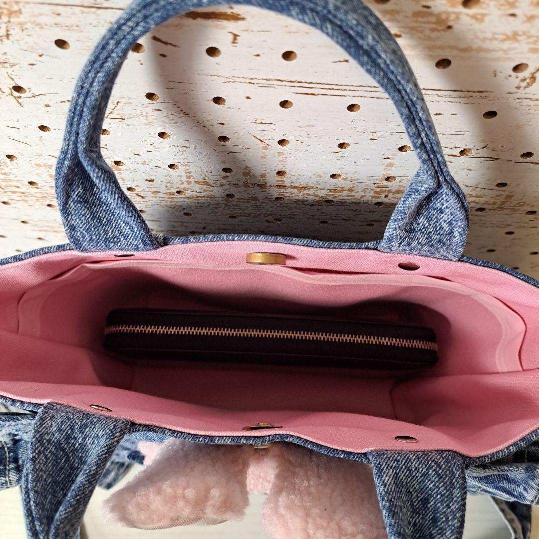 ね*】様 コヤンイサムチョン　ルミ　デニムリメイクトートバッグ&ショルダーストラ