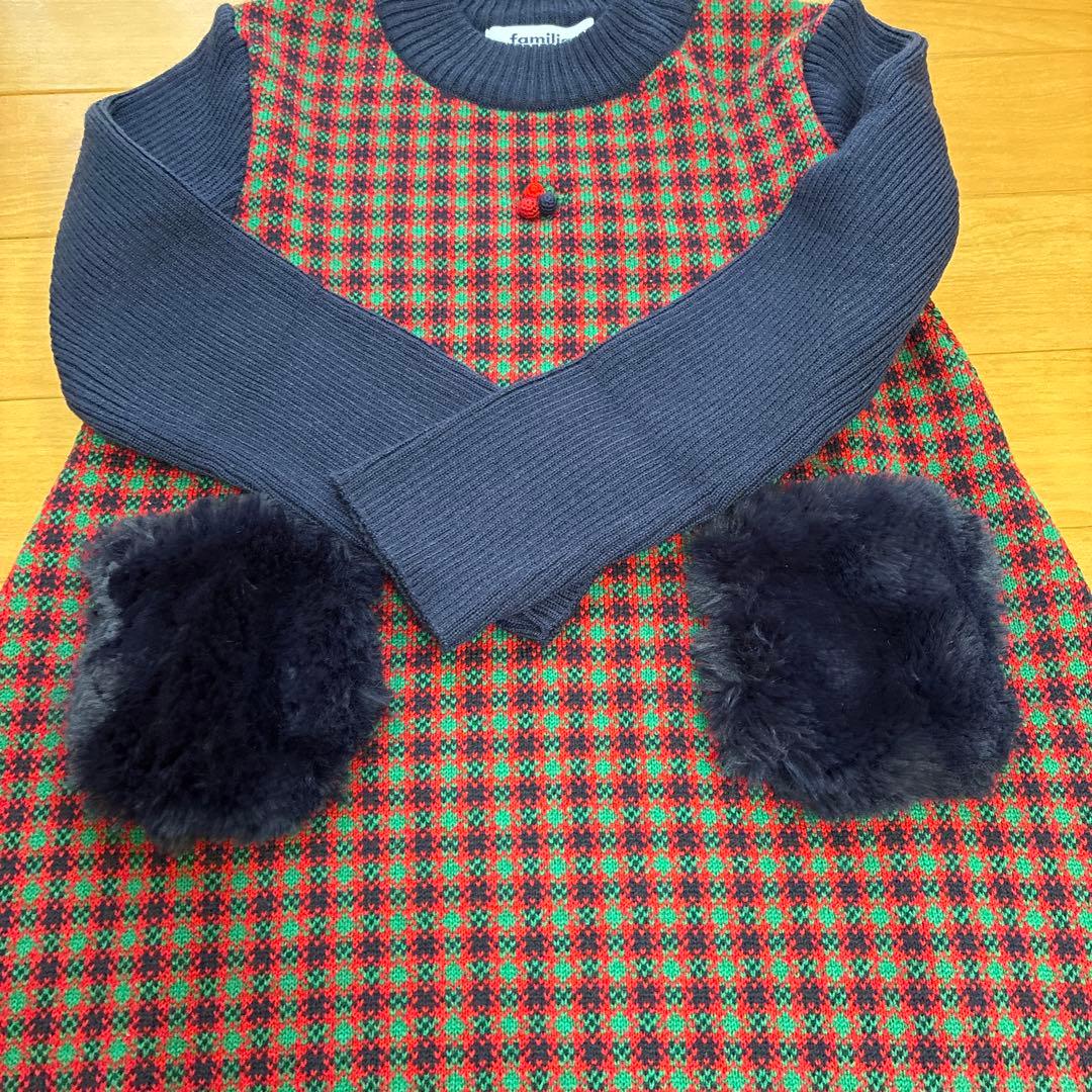 特別価格　新品　ファミリア　ニットワンピース　110