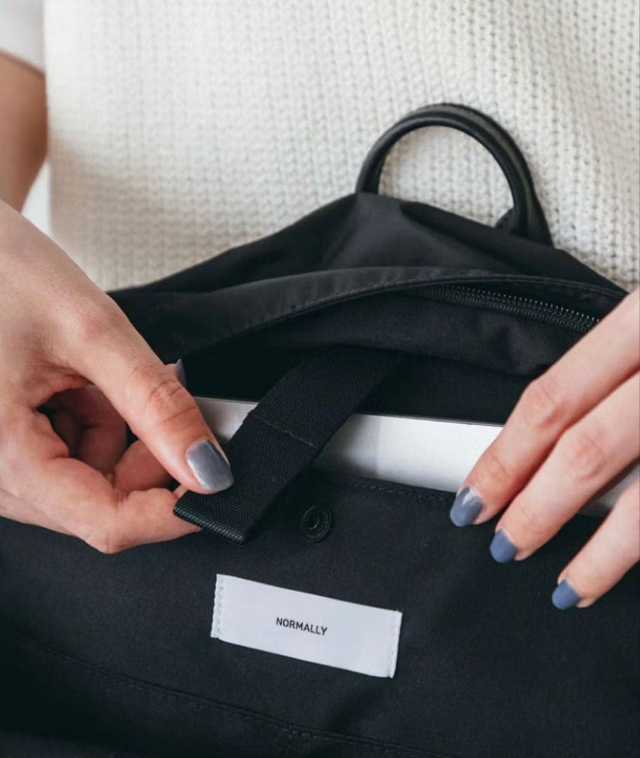 北欧暮らしの道具店NORMALLY バックパックリュックブラックレディースメンズ