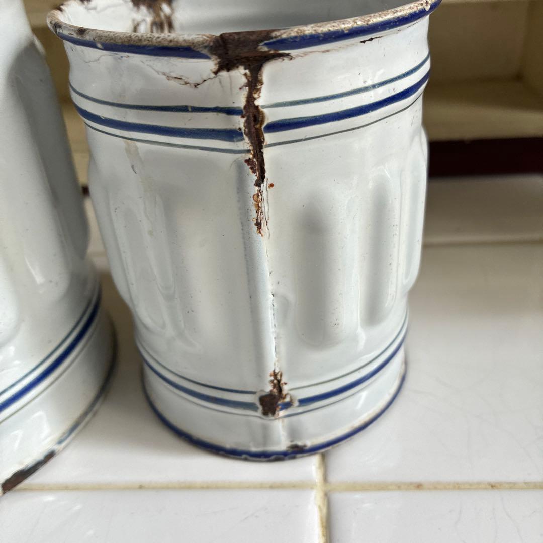 ⭐️Franceアンティーク/LUC DE POSE ホーロー製キャニスター