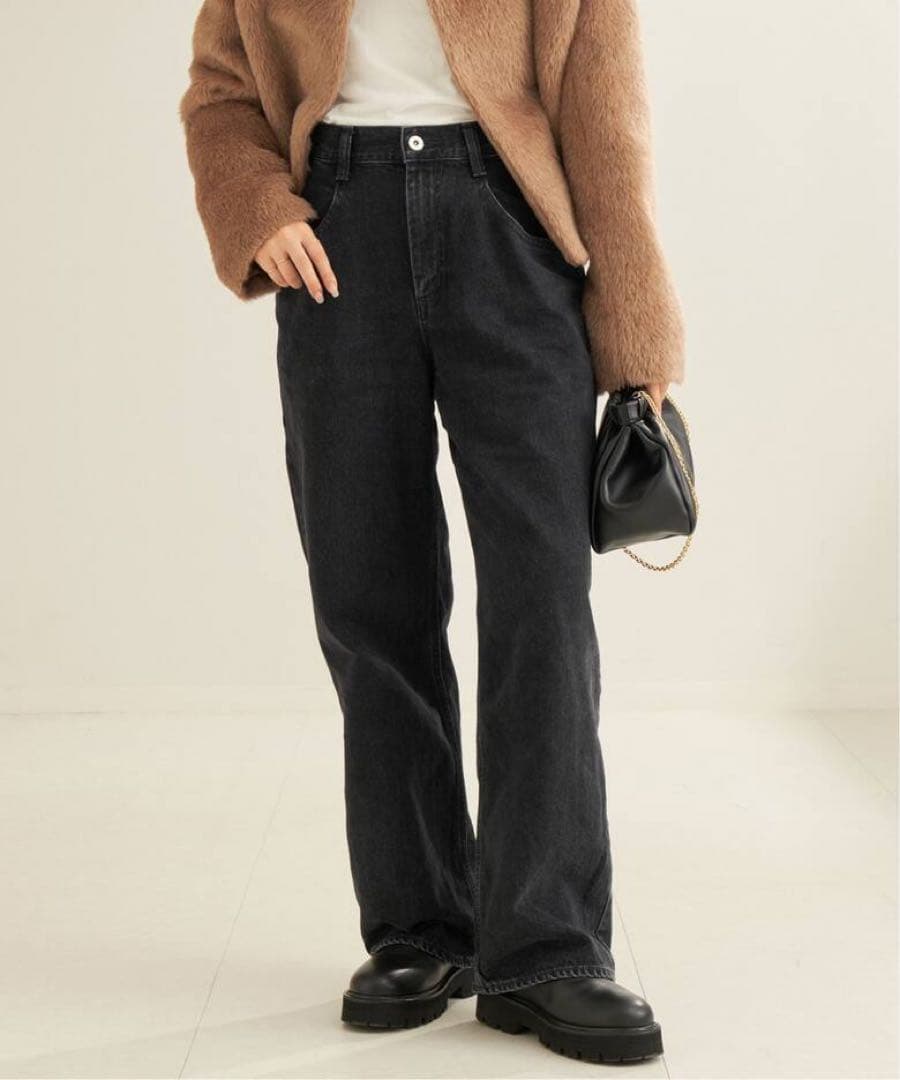 R’IAM WIDE デニム　ブラック　38