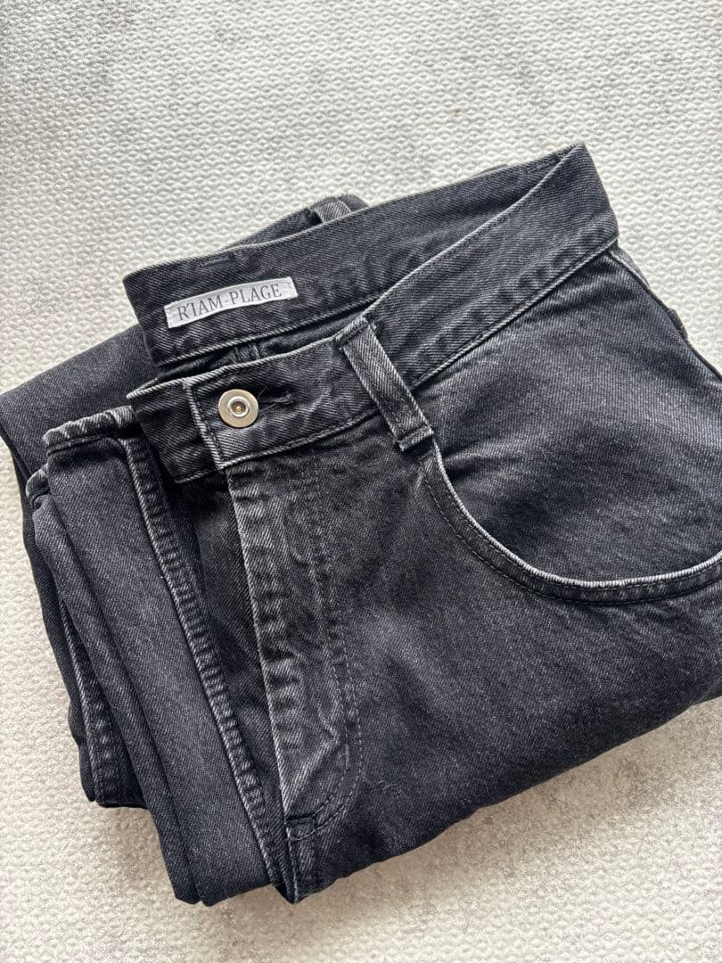 R’IAM WIDE デニム　ブラック　38