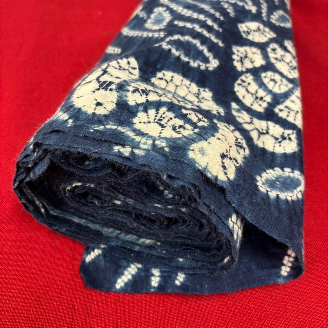 最終価格‼︎藍染絞り浴衣反物　藍染絞り布 未使用品