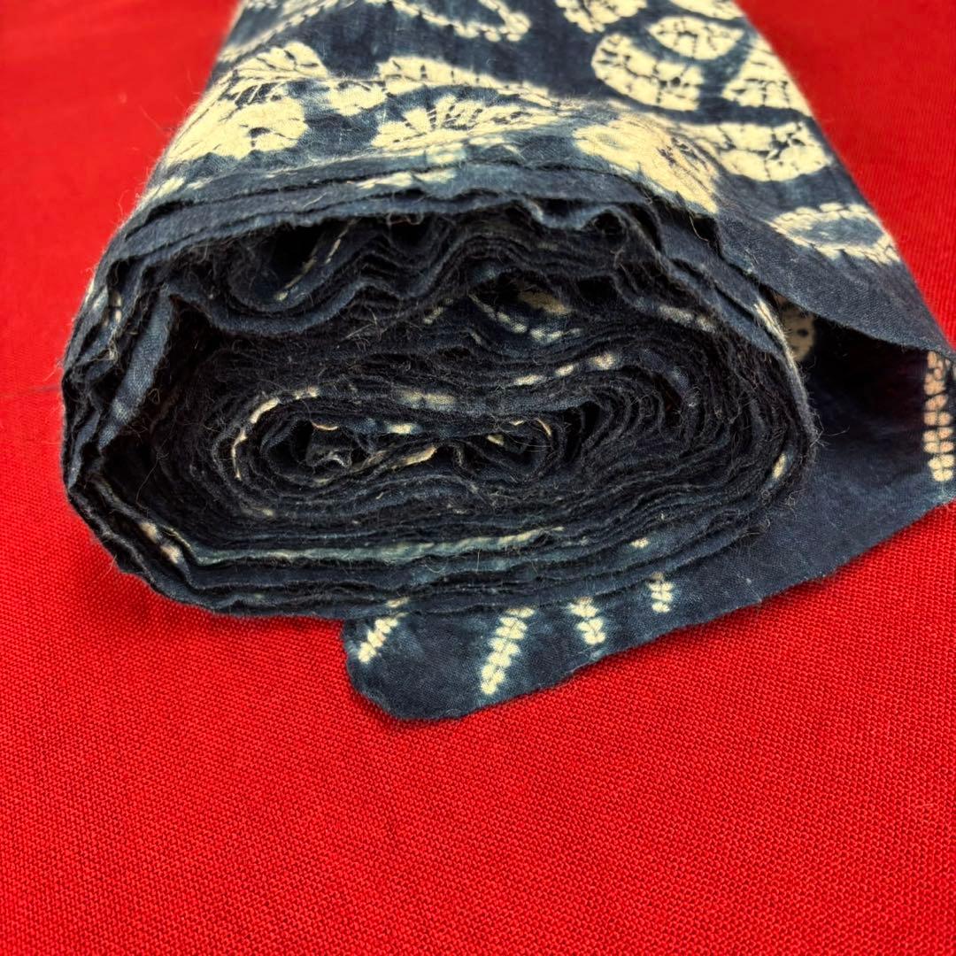 最終価格‼︎藍染絞り浴衣反物　藍染絞り布 未使用品
