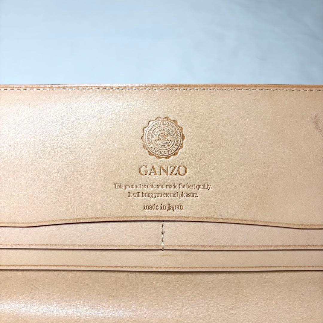 【極美品】　GANZO ガンゾ　コードバン　通しマチ　長財布　札入れ　ブラック