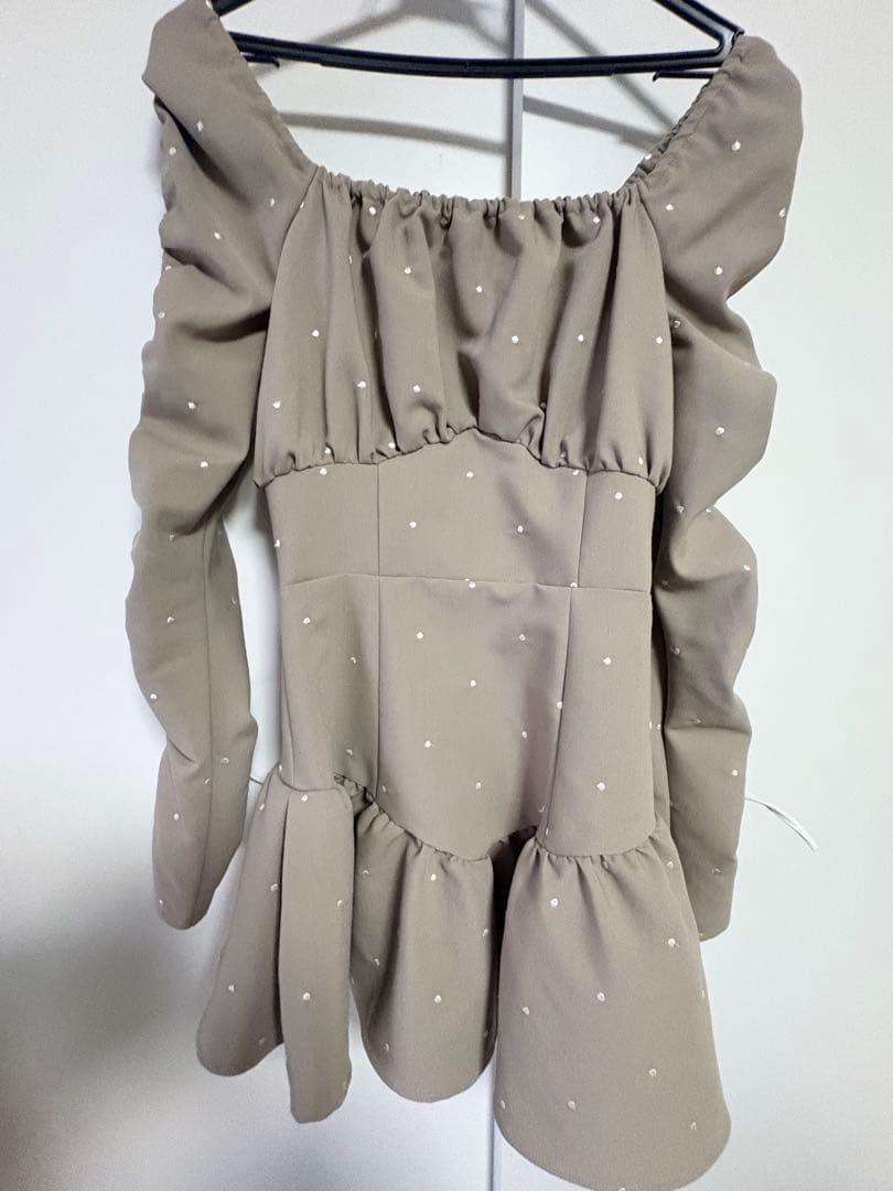 Darich ダーリッチ スクエアネックギャザーミニワンピース FLサイズ