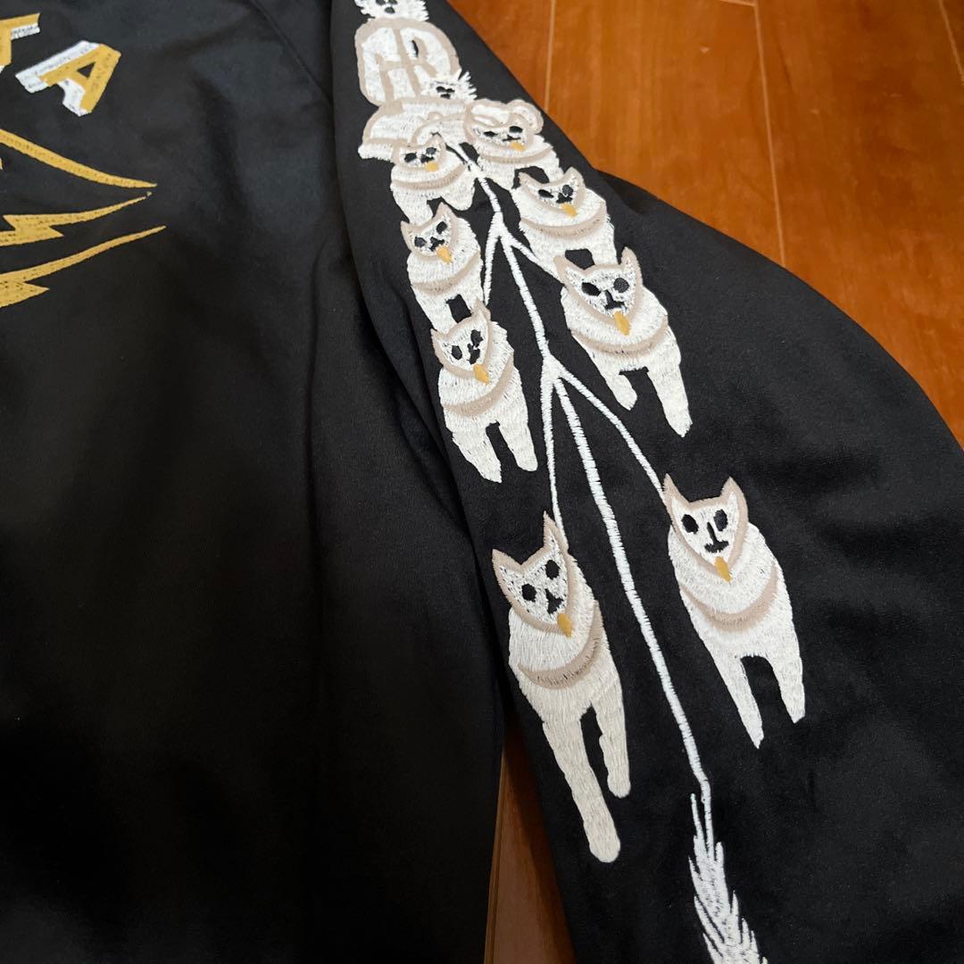 HOUSTON スカジャンメンズ アラスカ ベルベティーン スーベニア