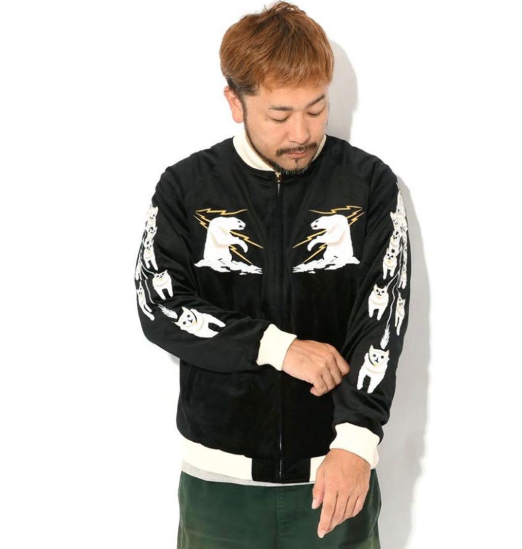 HOUSTON スカジャンメンズ アラスカ ベルベティーン スーベニア