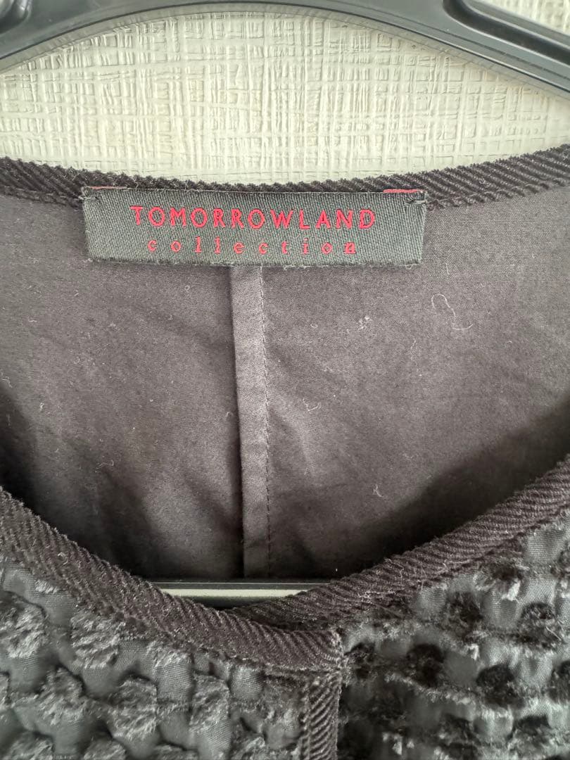 TOMORROWLAND ブラックコンビネーション ペプラムブラウスフリーサイズ