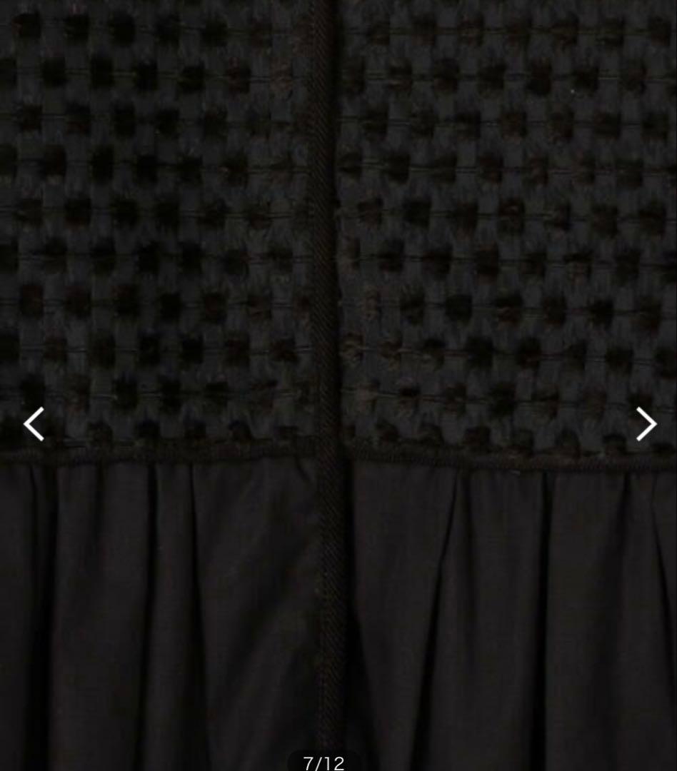 TOMORROWLAND ブラックコンビネーション ペプラムブラウスフリーサイズ