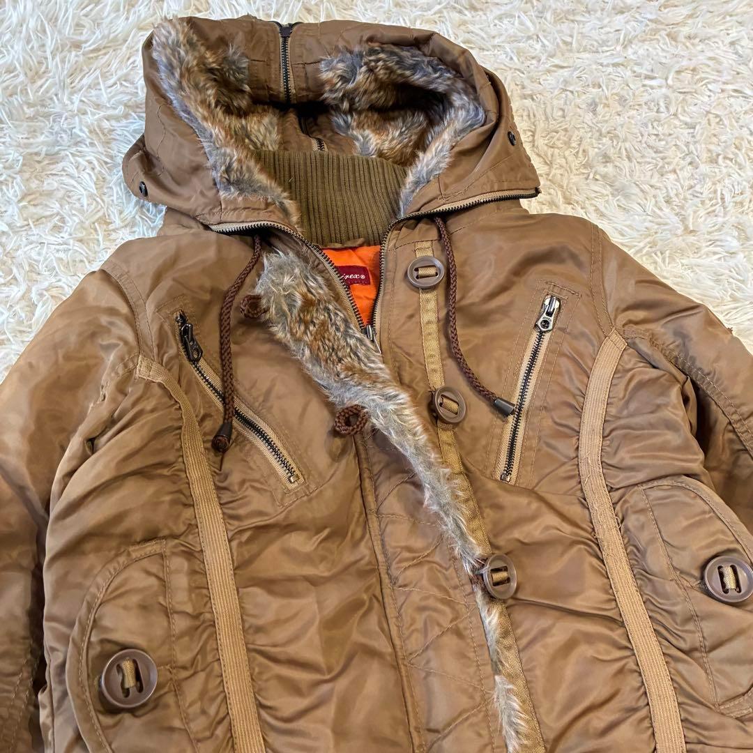 アヴィレックス N-2B ミリタリージャケット ファー M