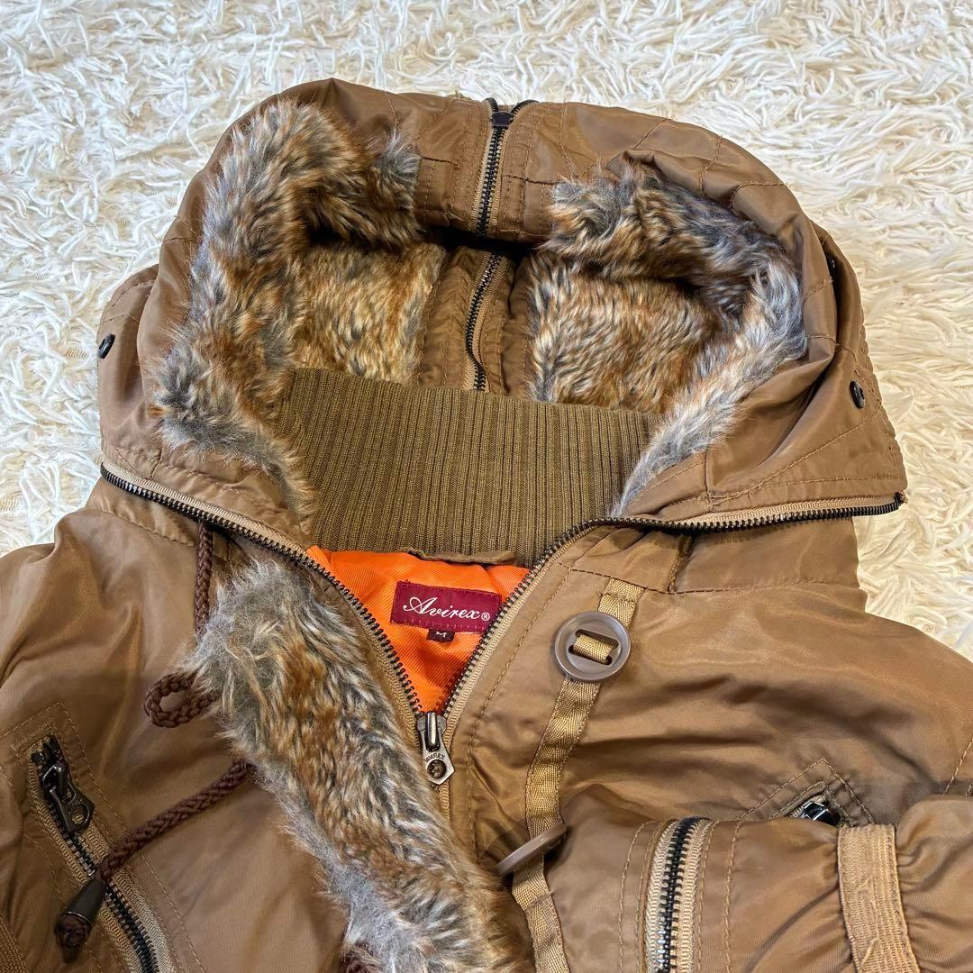 アヴィレックス N-2B ミリタリージャケット ファー M