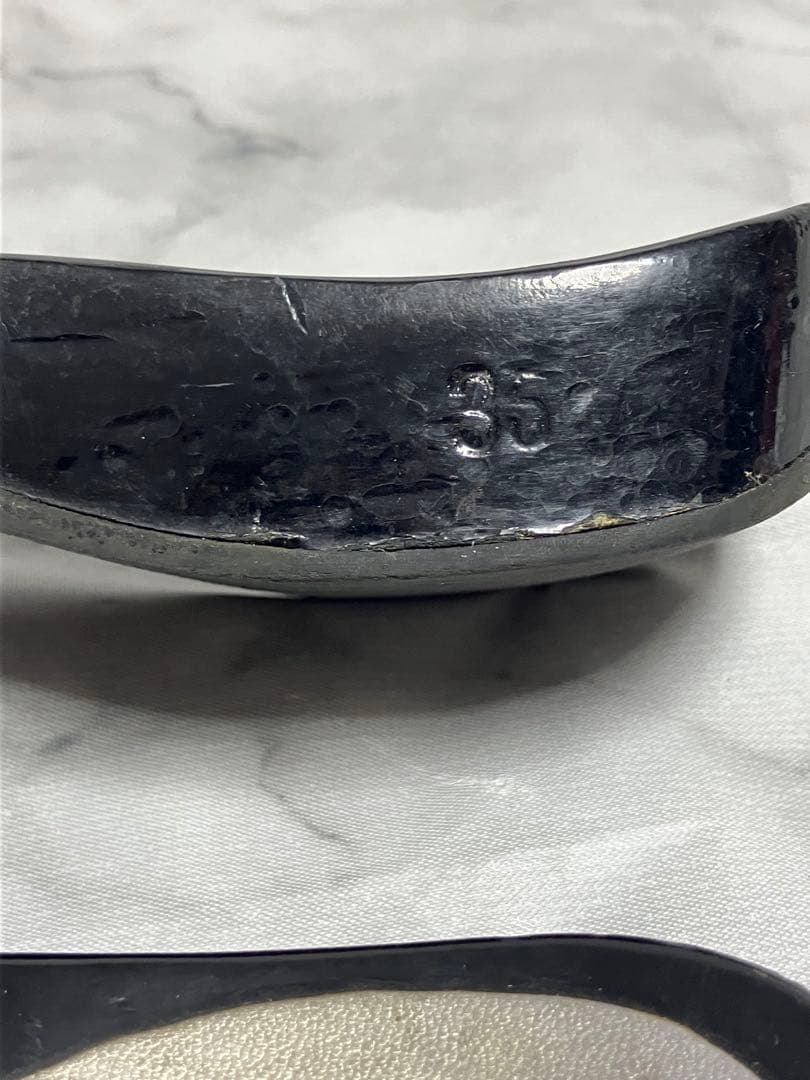 CHANEL スポーツライン　ココマーク　ブラック　サテン　サンダル　35