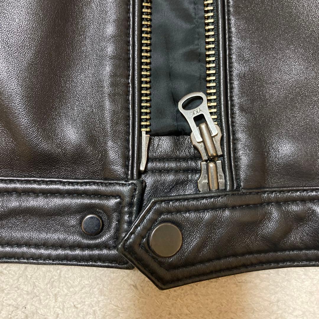 ESTNATION ブラック レザー シングルライダース