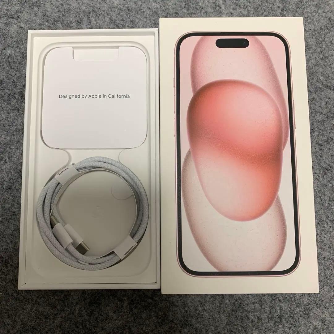 【限定１個】Iphone15ピンクApple純正バッテリー100% ほぼ未使用品