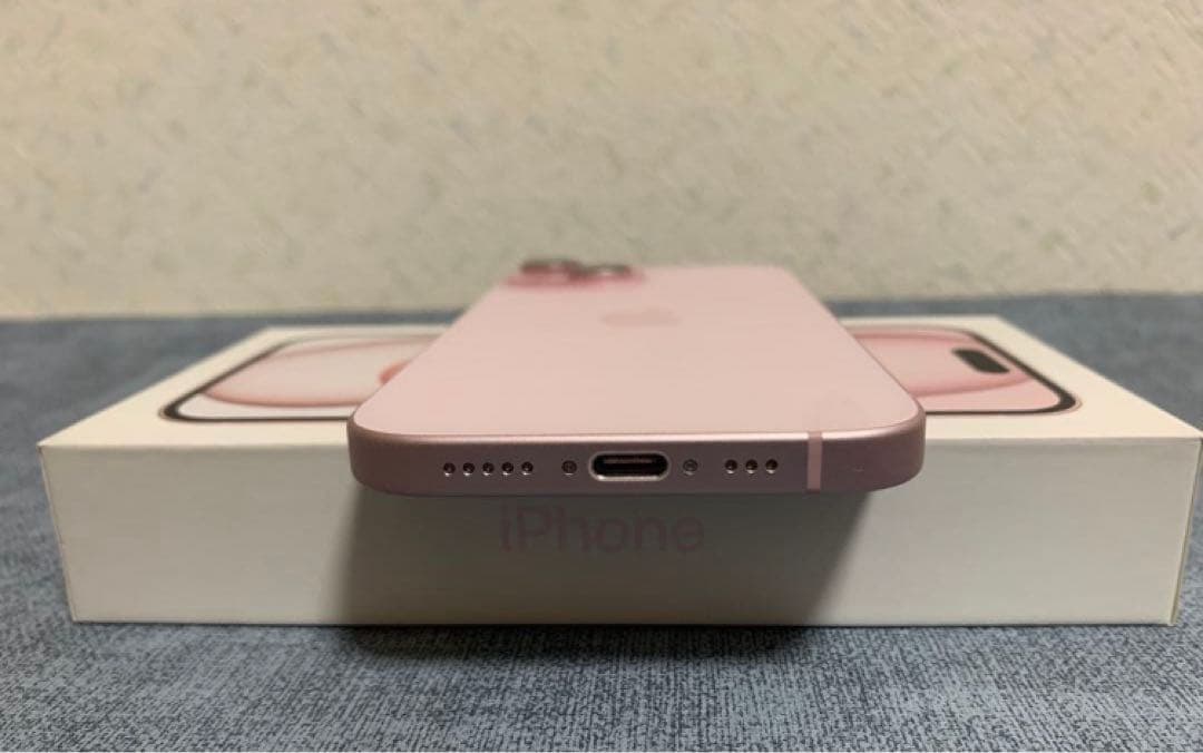 【限定１個】Iphone15ピンクApple純正バッテリー100% ほぼ未使用品