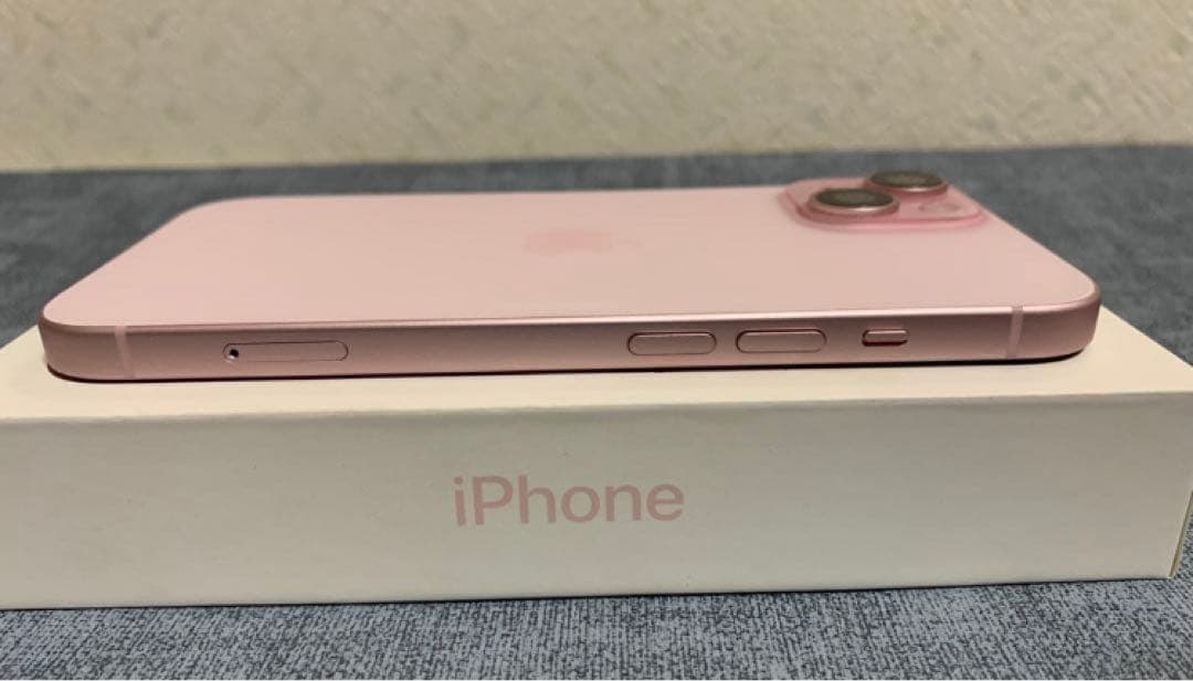 【限定１個】Iphone15ピンクApple純正バッテリー100% ほぼ未使用品