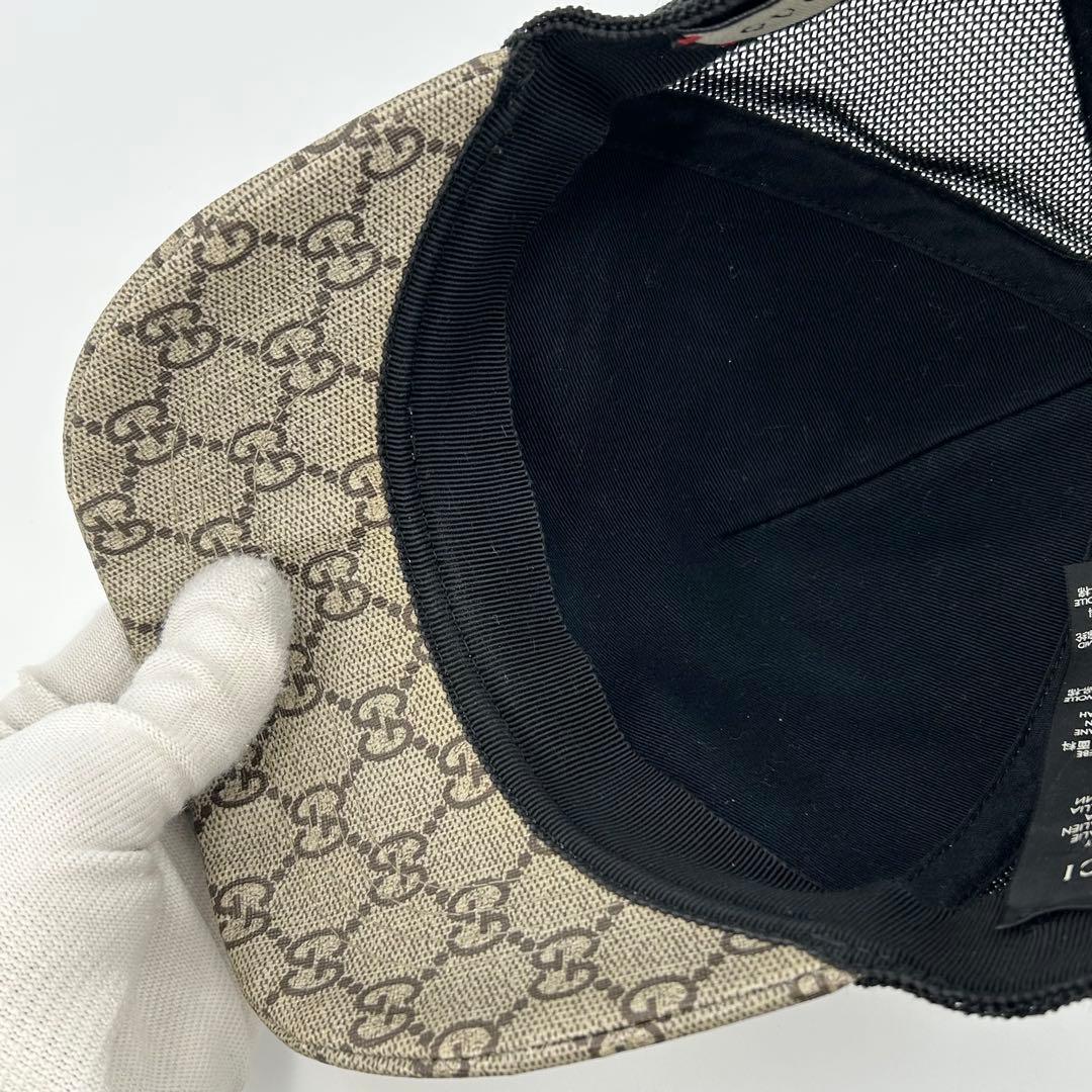 B*y様 美品✨グッチ キャップ タイガー GG スプリーム PVC ベージュ