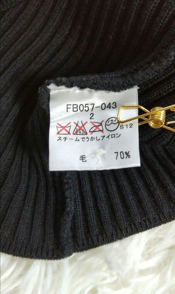 BURBERRY LONDON⿻シルク混 リブニット シャツ ノバチェック 黒M