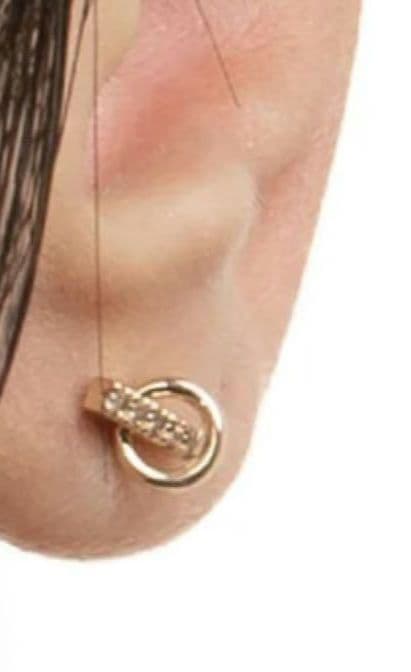 Hirotaka ゴサマー スモールフープ ダイヤモンド ピアス